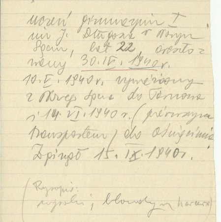 Ligęza Aleksander lat 22, uczeń gimnazjum w Nowym Sączu, I TRANSPORT do KL Auschwitz
